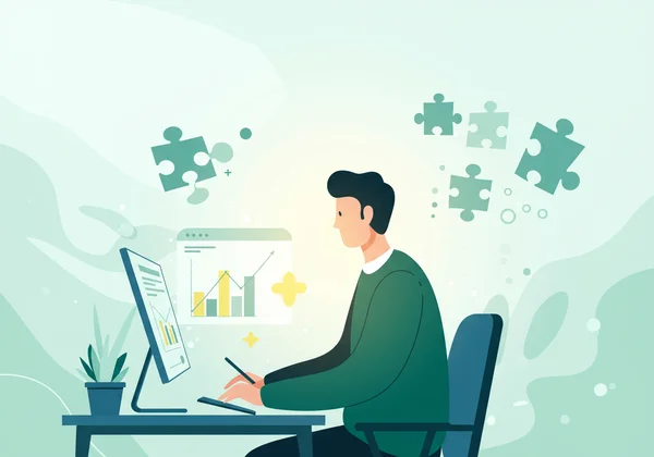 Người tự tin chuẩn bị cho bài kiểm tra năng lực.
