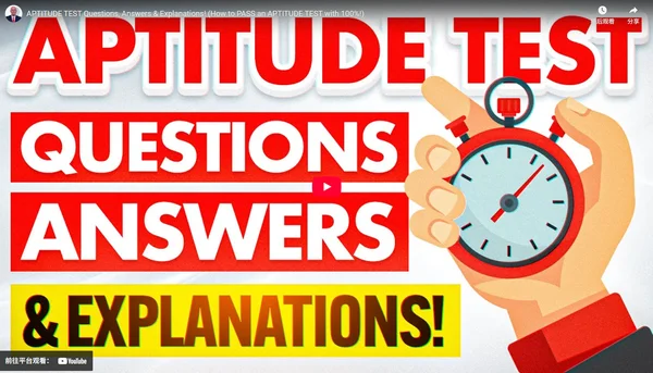 Aptitude Test Questions, Answers & Explanations