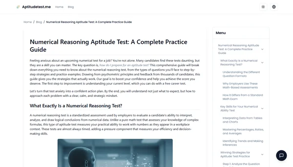 Numerical Reasoning Aptitude Test: A Complete Practice Guide