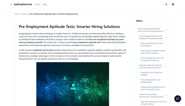 Pre-Employment Aptitude Tests: Smarter Hiring Solutions