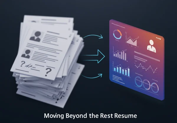 A person looking at data, moving beyond resume screening