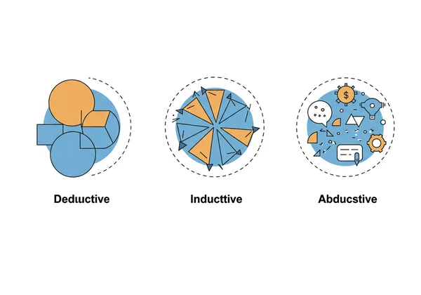 Visualizing deductive, inductive, abductive reasoning types